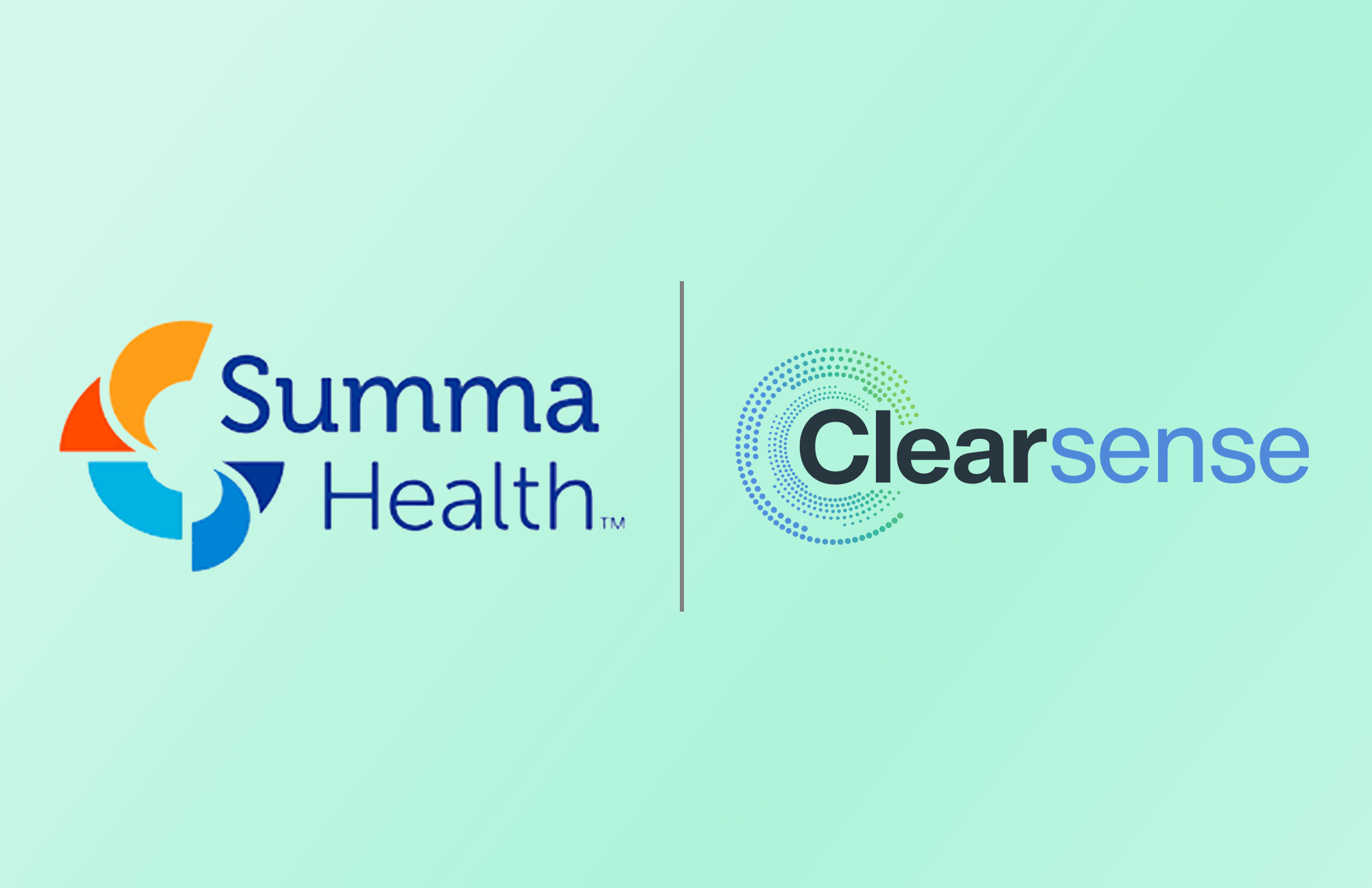 Summa Health and Clearsense Logos