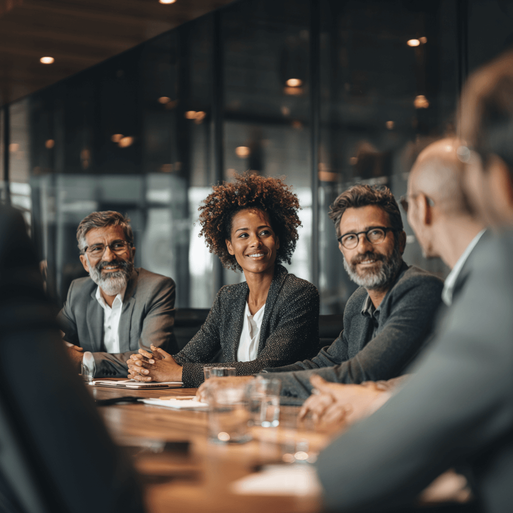 Health executives in a meetting