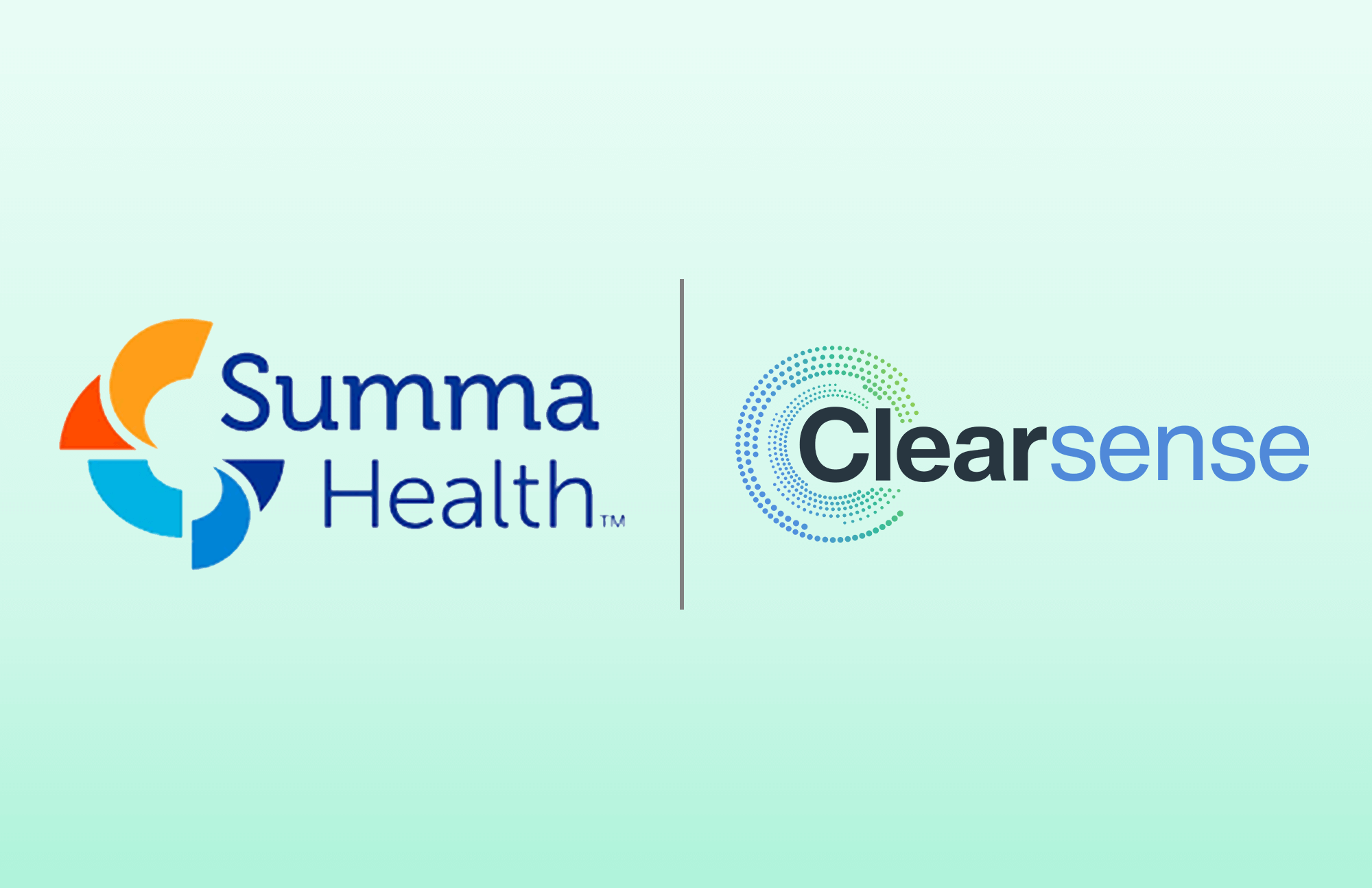 Summa Health and Clearsense Logos